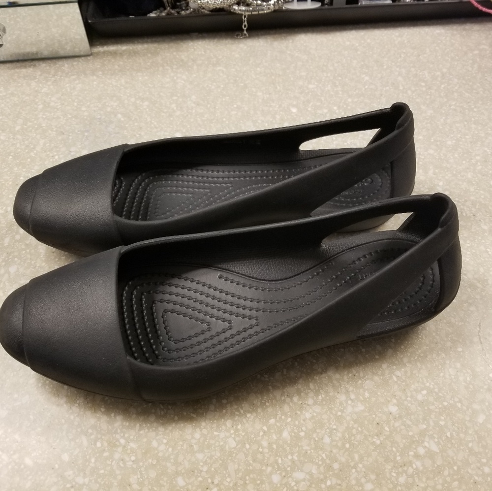 Crocs Black Sienna Flats
